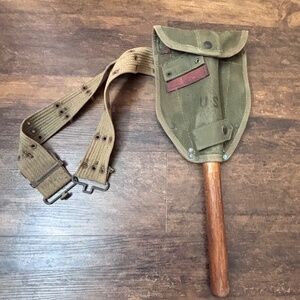 Army/USMC M1956 Entrenching Tool, Shovel Canvas Carrier Cover & Spade/Pick Combo
